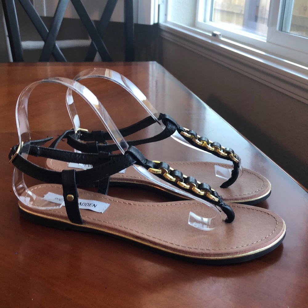 Steve Madden leather gold sandal